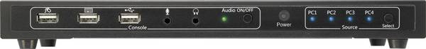 SpeaKa Professional  4 Port KVM-Umschalter HDMI USB 1920 x 1080 Pixel, 3840 x 2160 Pixel