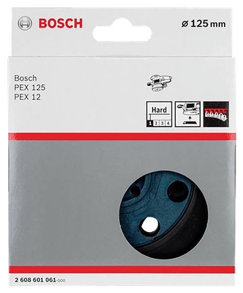 'Bosch PEX 125, PEX 12 Schleifscheiben, 125 mm, Hart, 5 Stück, Sägeblatt-Symbol.'