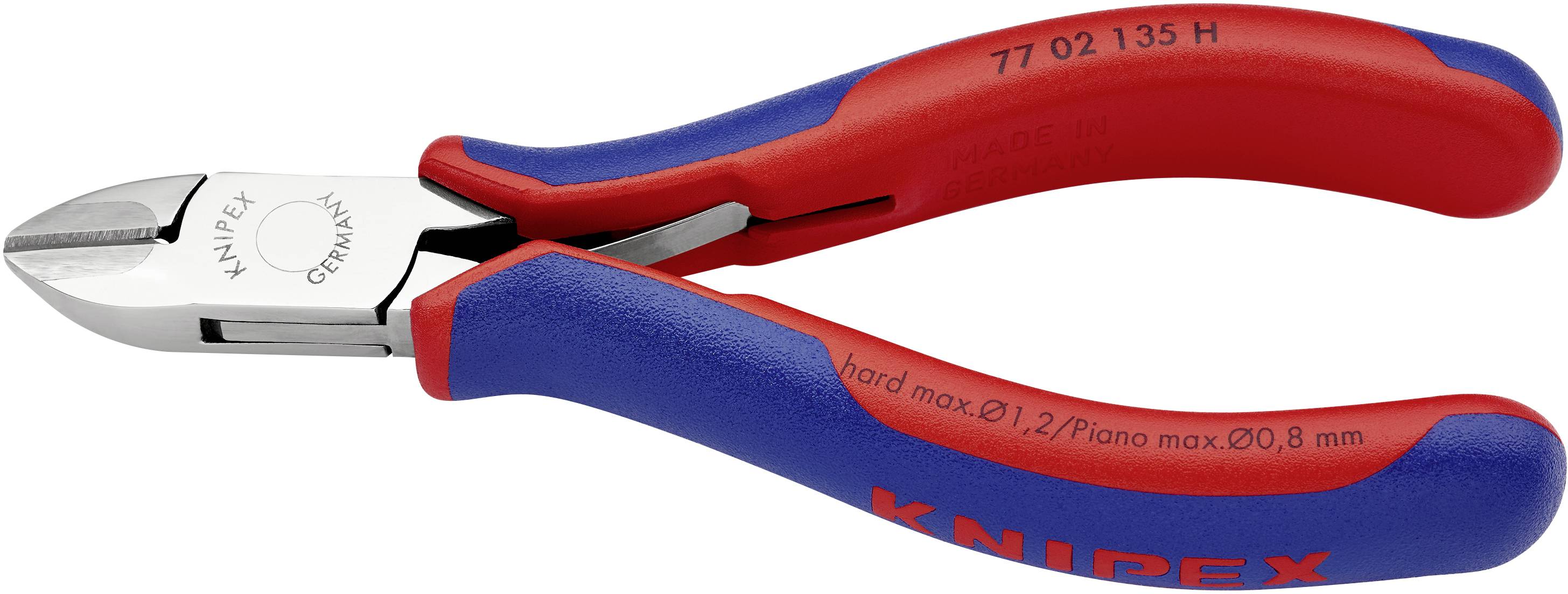Knipex 77 02 135 H Elektrotechnik und Feinwerktechnik Seitenschneider mit Facette 135 mm-0