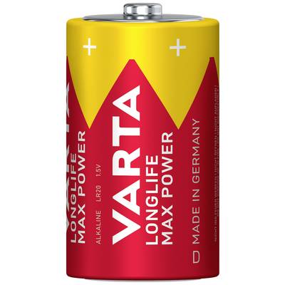 Varta LONGLIFE Max Power D Bli 2 Mono (D)-Batterie Alkali-Mangan 16500 mAh 1.5 V 2 St.