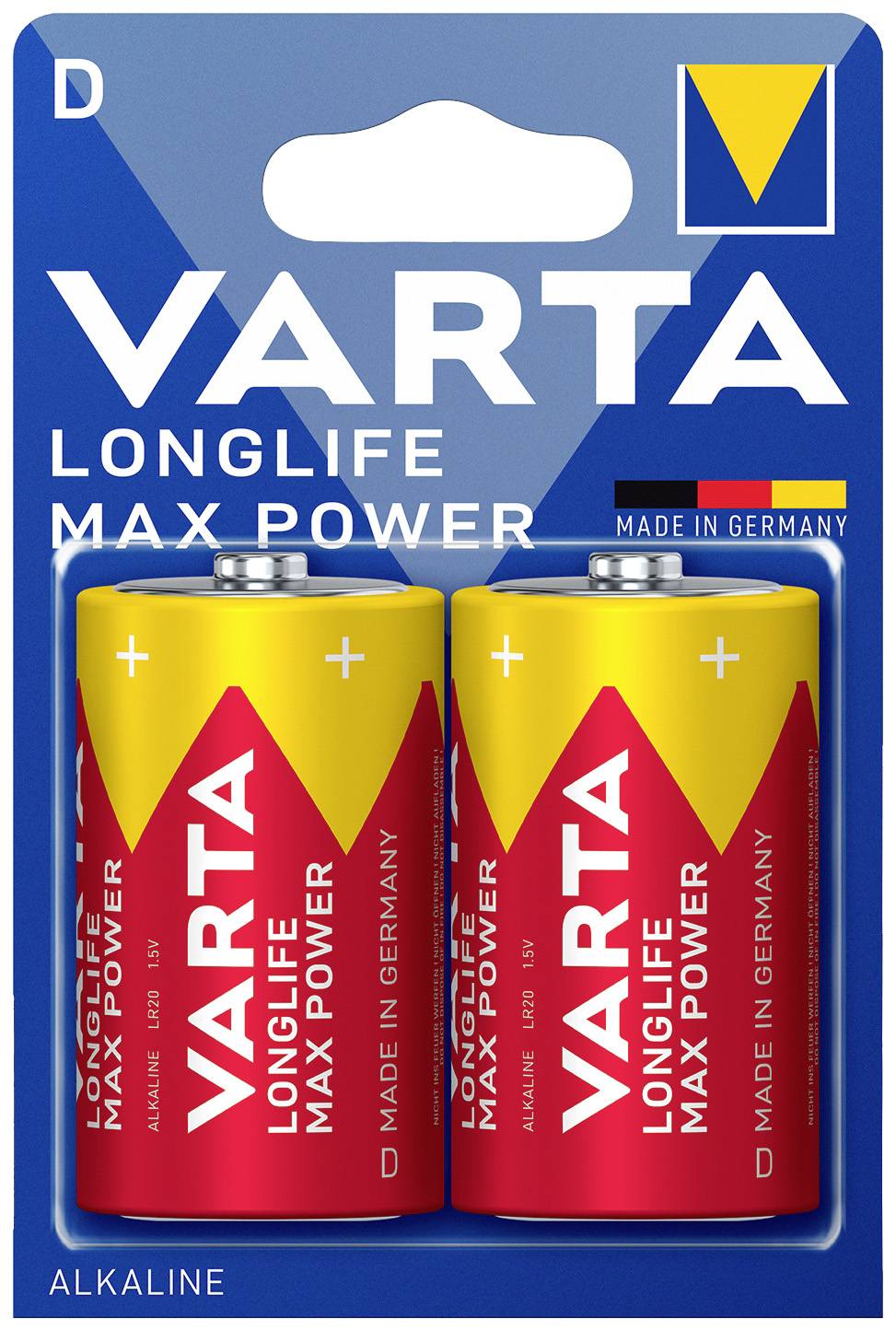 Varta LONGLIFE Max Power D Bli 2 Mono (D)-Batterie Alkali-Mangan 16500 mAh 1.5 V 2 St.-1