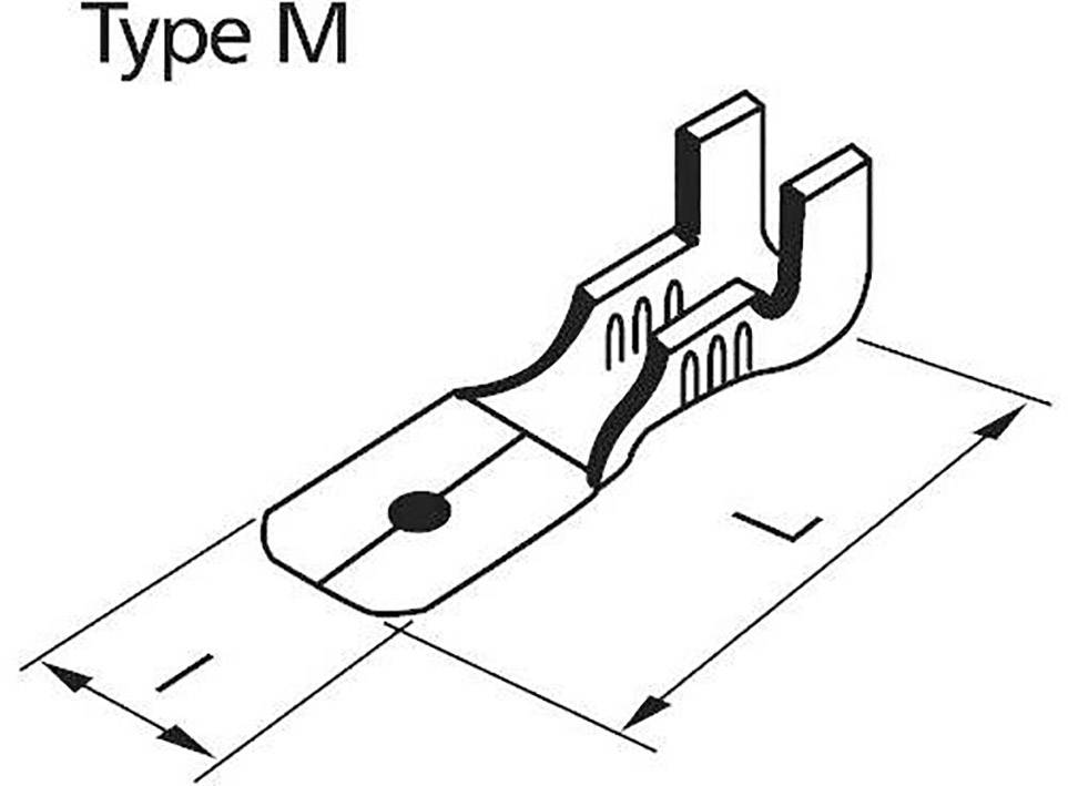 100 Stk. Lapp Zubehör Flachstecker-L-BA-288-M-2