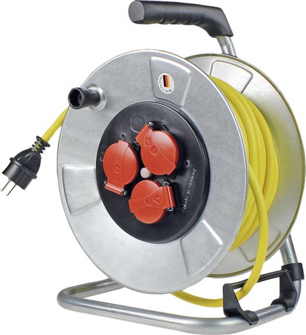 AS Schwabe 10347 Kabeltrommel 33 m Gelb Schutzkontakt-Stecker