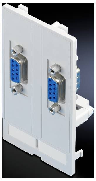 Rittal SZ 2482.500 Schnittstellenklappe SUB-D 9 Druckguss Graphitgrau (RAL 7024) 1 St.