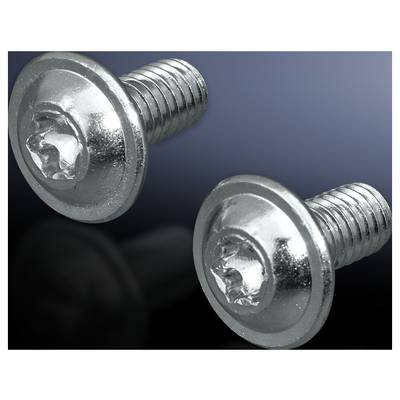 Zwei silberne Schrauben mit Torx-Kopf auf dunklem Hintergrund, jeweils mit Gewinde und flacher Unterseite.