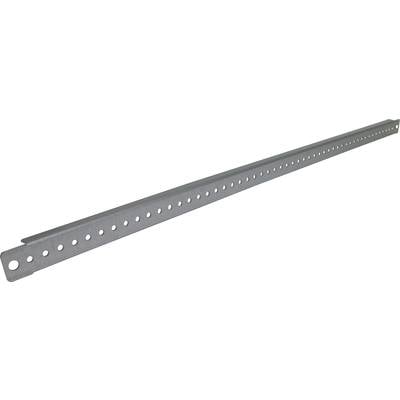 Ein langer, rechteckiger Metallstreifen mit gleichmäßig verteilten runden Löchern entlang der Länge.