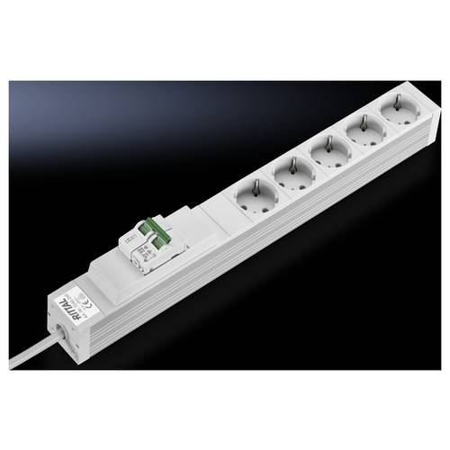 Rittal DK 7240.240 Steckdosenleiste 5-fach, mit Schalter Aluminium Grau 1 St.