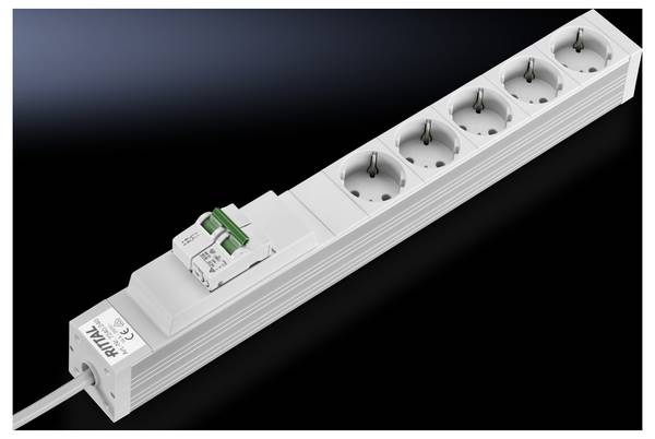 Rittal DK 7240.240  Steckdosenleiste 5-fach, mit Schalter Aluminium Grau  1 St.