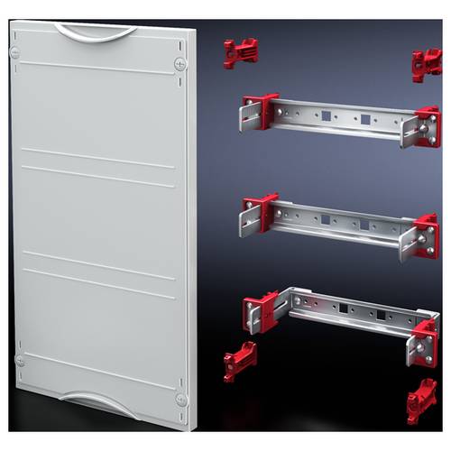 Rittal SV 9666.213 Geräteschienen-Modul Stahlblech Lichtgrau (RAL 7035) (B x H) 750 mm x 300 mm 1 St.