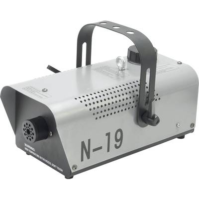 Nebelmaschine, Modellnummer N-19, mit schwarzem Tragegriff und Lüftungsschlitzen auf der Oberseite.