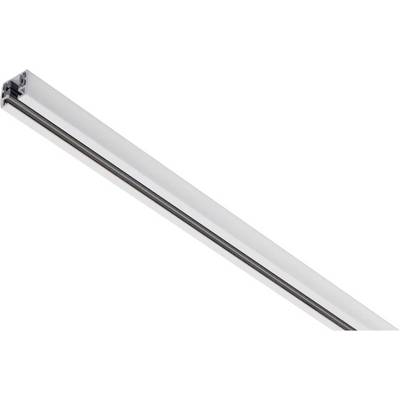 Ein linearer, weißer LED-Lichtstreifen in einem Aluminiumgehäuse, im schrägen Winkel abgebildet.