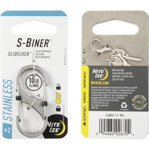 NITE Ize NI-LSB2-11-R3 SideLock S-Biner 2 50 mm x 22 mm x 8 mm 1 St.