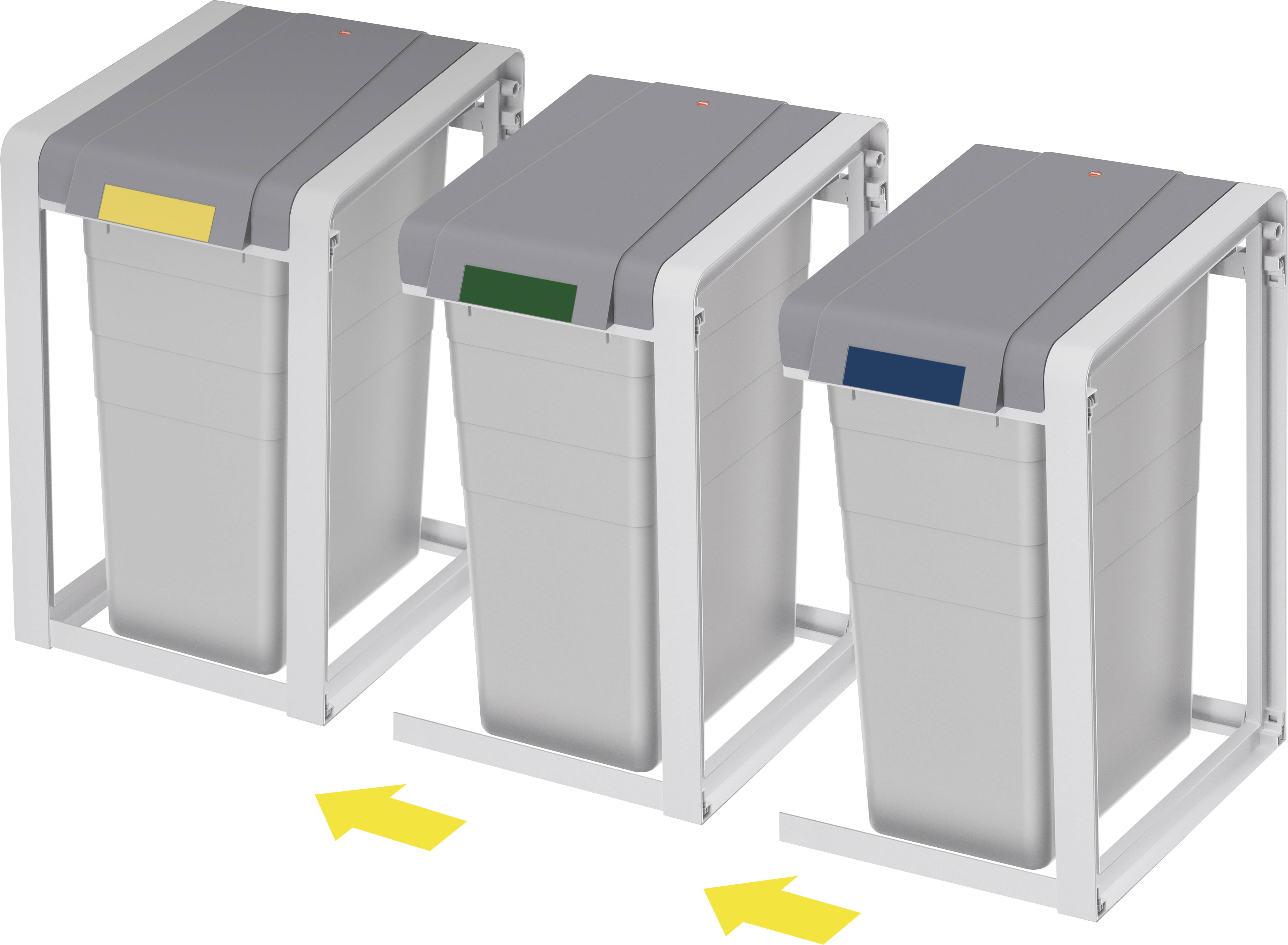 Wertstoffsammlersystem ProfiLine Öko flexibel Volumen 1 x 38 l BxHxT 355 x 560 x 395 mm Erweiterung.-5