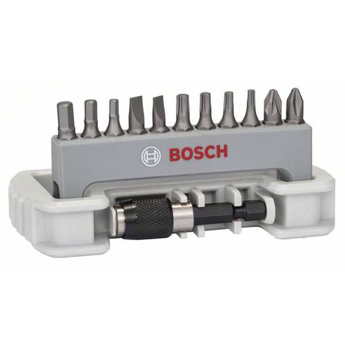Bosch Accessories 2608522131 Bit-Set 12teilig Schlitz, Kreuzschlitz Phillips, Kreuzschlitz Pozidriv, Innen-Sechskant, In...