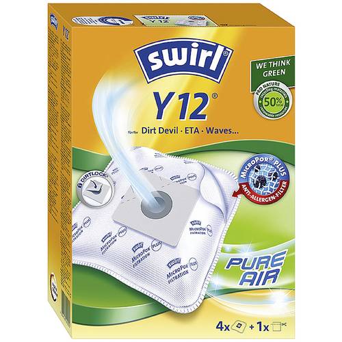 Swirl Y 12 MicroPor® PLUS AirSpace® Staubsaugerbeutel 4 St.