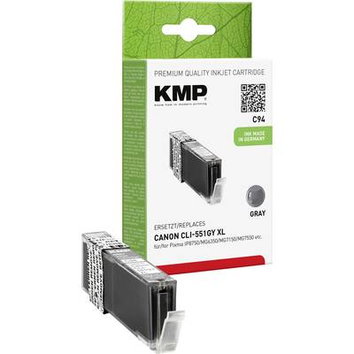 KMP Tinte ersetzt Canon CLI-551GY, CLI-551GY XL Kompatibel  Grau C94 1519,0041