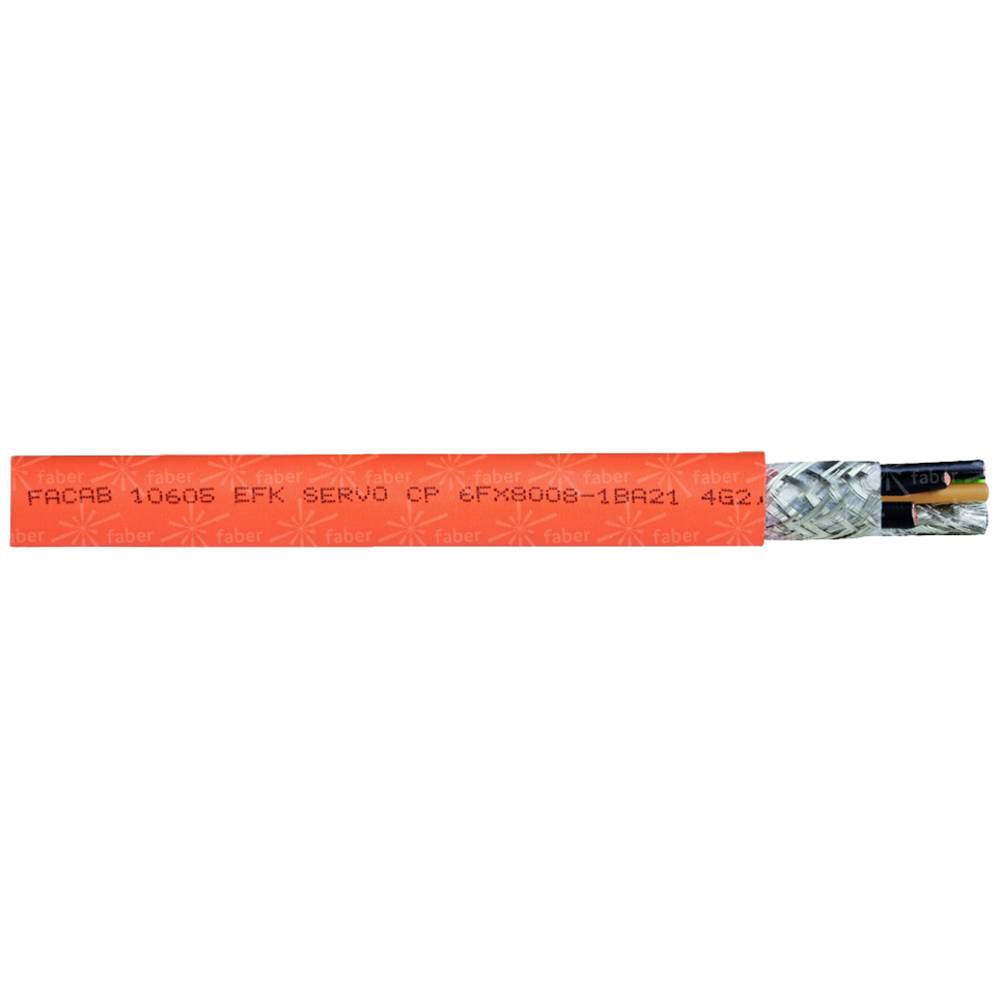 Servokabel FACAB EFK SERVO-CP 4 G 1.5 mm² Oranje Faber Kabel 035285 Per meter