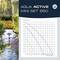 Ausschnitt eines Gartenbrunnens und ein Diagramm mit der Überschrift 'Aqua Active Mini Set 650', das Förderhöhe und Fördermenge zeigt.