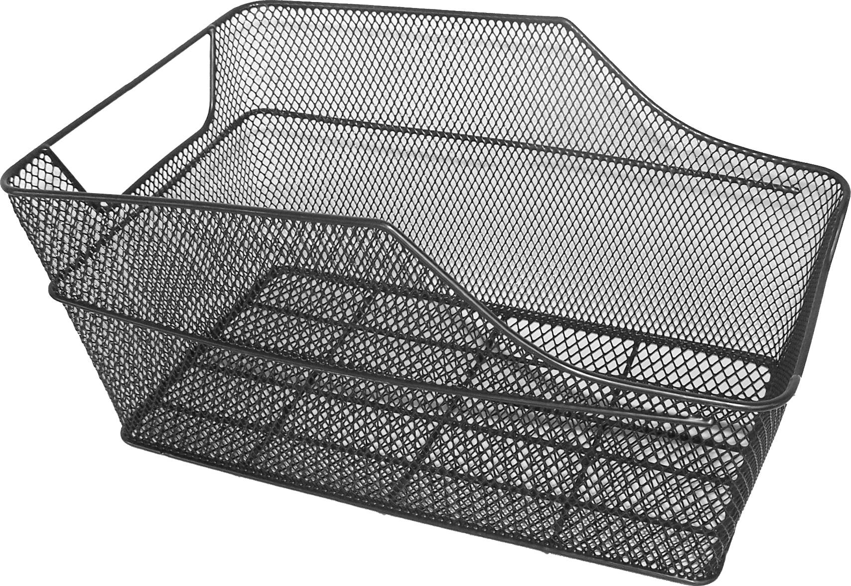 Ein leerer, schwarzer Metall-Dokumentenablagekorb, ausgelegt für die Organisation von Papierstapeln auf einem Schreibtisch.