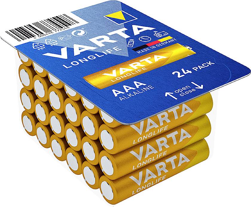 VARTA Micro (AAA)-Batterie Alkali-Mangan Varta Longlife LR03 1.5 V 24 St.