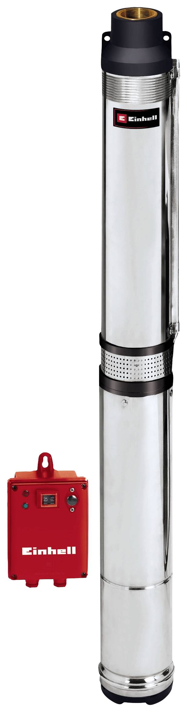 'Tiefbrunnenpumpe und Steuerungsbox der Marke Einhell'