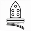Bügeleisen auf atmungsaktivem Material, symbolisiert hitzebeständiges und dampfdurchlässiges Material in schematischer Darstellung.
