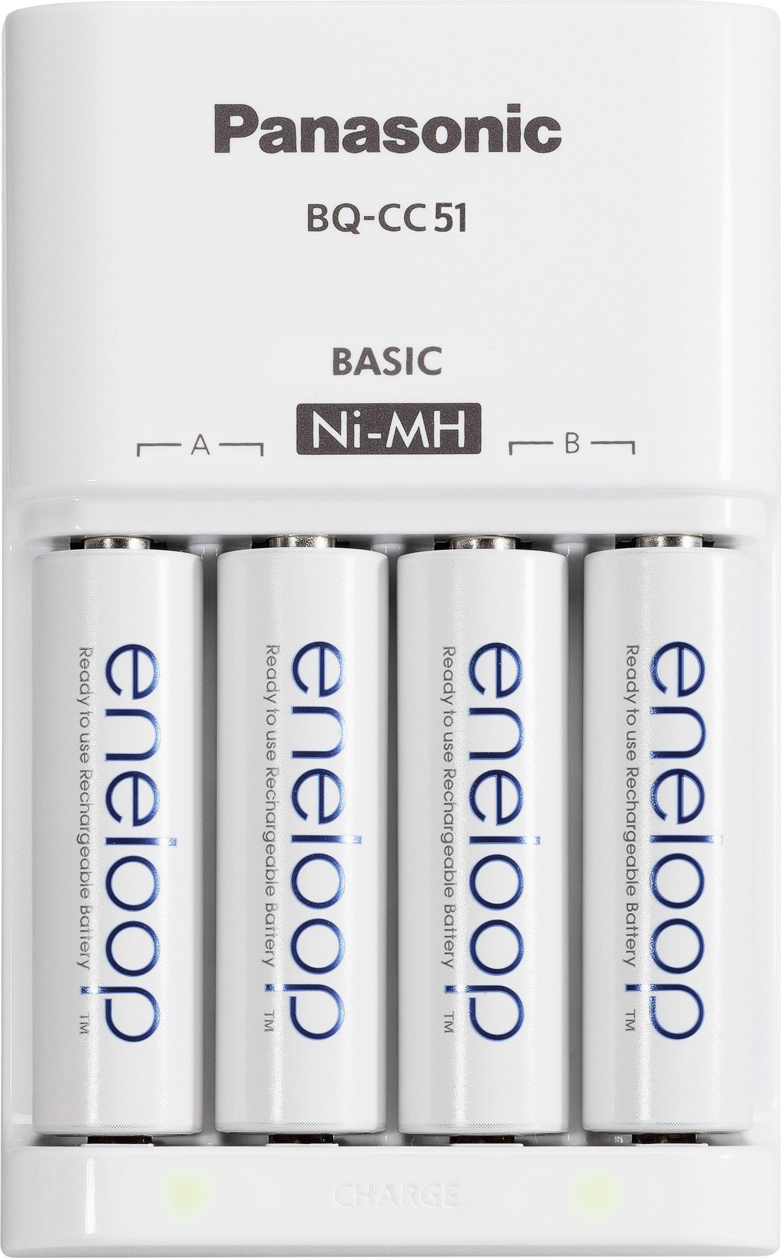 Panasonic BQ-CC51 + 4x eneloop AA Rundzellen-Ladegerät NiMH Micro (AAA), Mignon (AA)-1