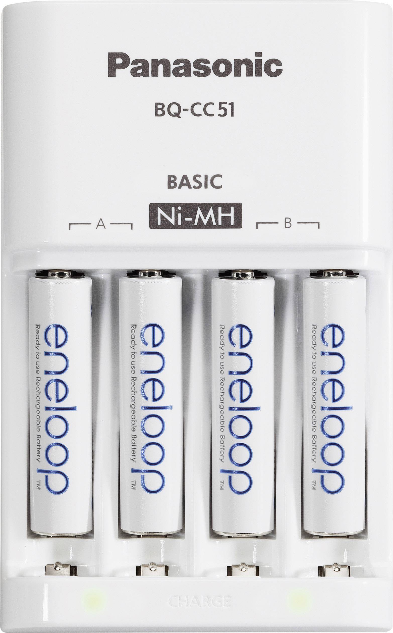 Panasonic BQ-CC51 + 4x eneloop AAA Rundzellen-Ladegerät NiMH Micro (AAA), Mignon (AA)-1