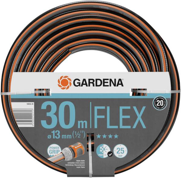 GARDENA 18036-20 Gartenschlauch Schlauch-Innen-Ø=13 mm 30 m 1/2 Zoll 1 St. Schwarz, Orange