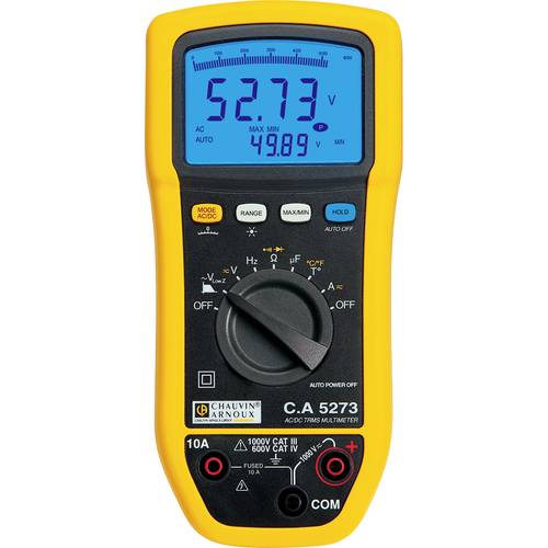 Thumbnail - Chauvin Arnoux C.A 5273 Hand-Multimeter digital Spritzwassergeschützt (IP54) CAT III 1000 V, CAT IV 600 V Anzeige (Count...