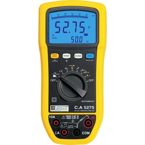 Thumbnail - Chauvin Arnoux C.A 5275 Hand-Multimeter digital Spritzwassergeschützt (IP54) CAT III 1000 V, CAT IV 600 V Anzeige (Count...