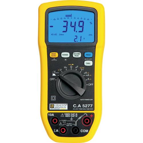 Chauvin Arnoux C.A 5277 Hand-Multimeter digital Spritzwassergeschützt (IP54) CAT III 1000 V, CAT IV 600 V Anzeige (Count...