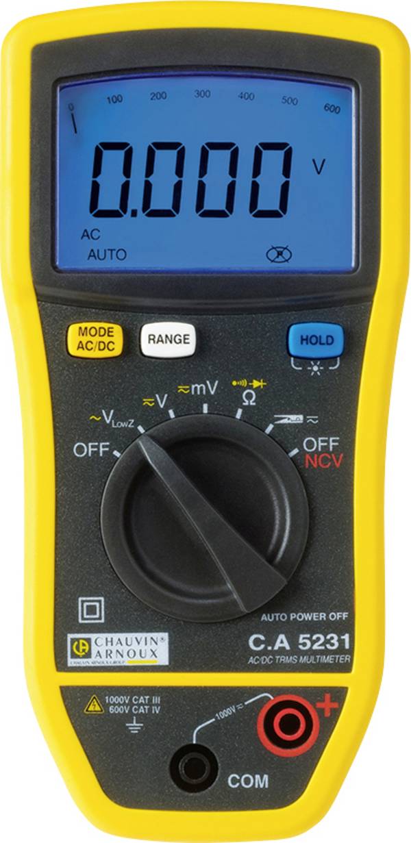 Chauvin Arnoux C.A 5231 Hand-Multimeter digital CAT III 1000 V, CAT IV 600 V Anzeige (Counts): 6000