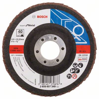 Bosch Accessories 2608607349 Bosch Power Tools Fächerschleifscheibe Durchmesser 115 mm   1 St.