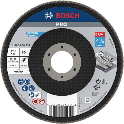 Thumbnail - Bosch Accessories 2608606924 Bosch Power Tools Fächerschleifscheibe Durchmesser 125 mm 1 St.