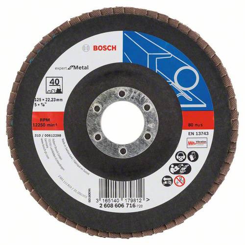 Bosch Accessories 2608606716 Bosch Expert for Metal X551 - Schleifscheibe Fächerschleifscheibe Durchmesser 125 mm 1 St.
