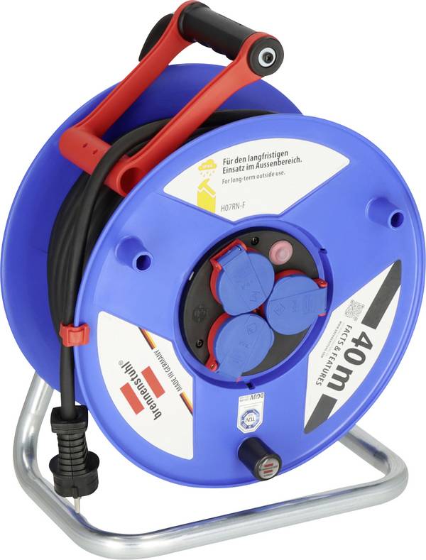 Brennenstuhl 1233120 Kabeltrommel 40.00 m Schwarz Schutzkontakt-Stecker
