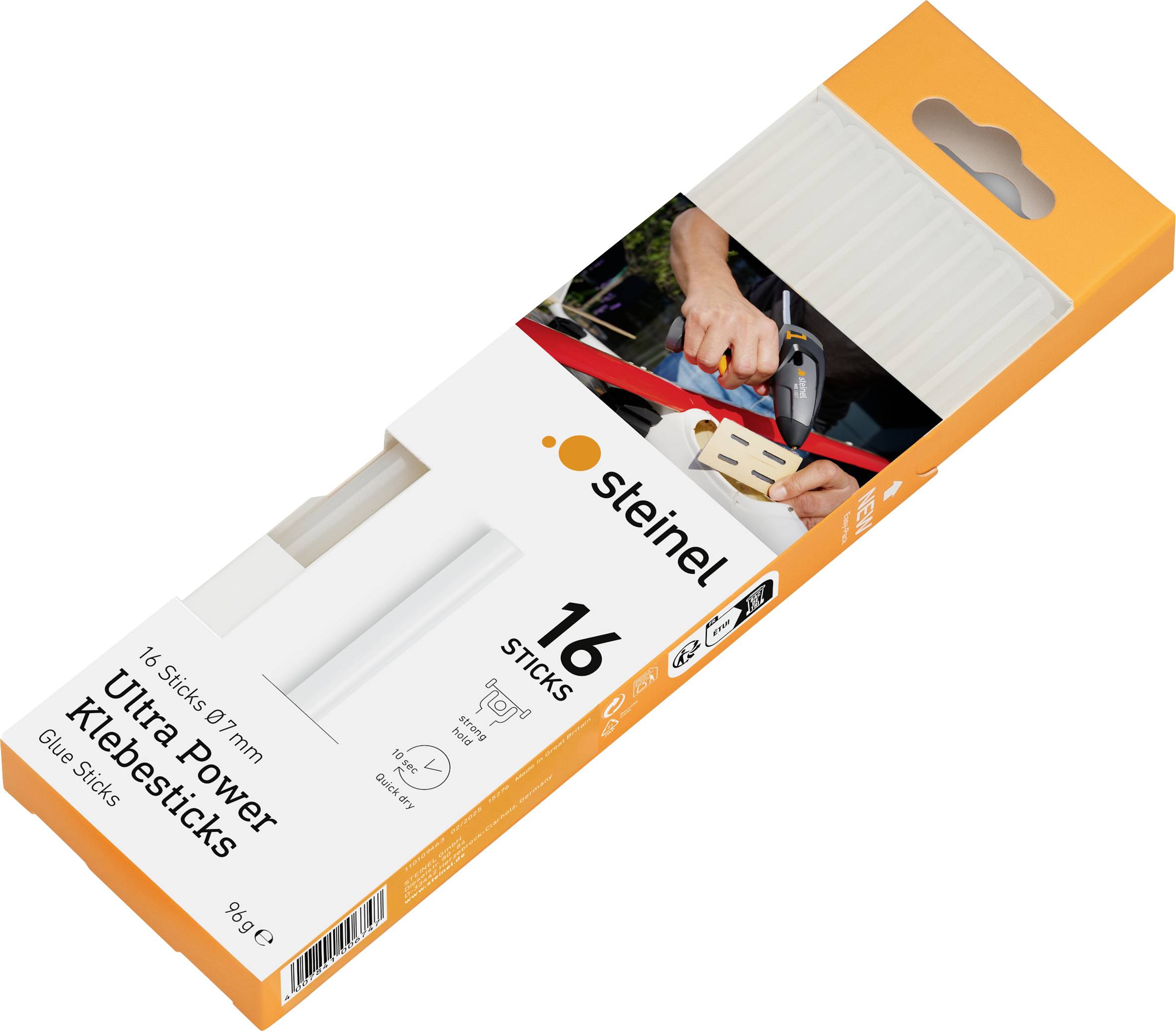 Steinel 006747 Heißklebesticks 7 mm 150 mm Transparent 96 g 16 St.