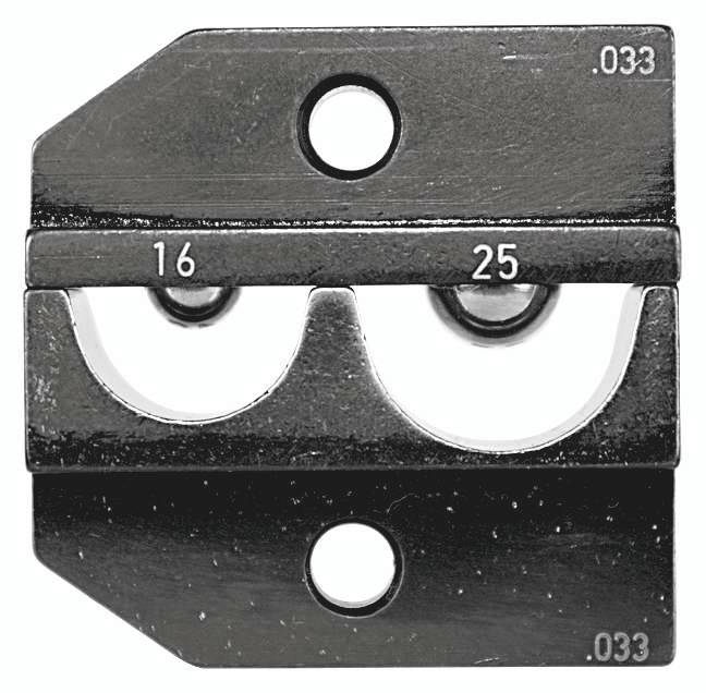 Rennsteig Werkzeuge 624 033 3 0 Crimpeinsatz Unisolierte Kabelschuhe, Unisolierte Verbinder 16 bis 25 mm² Passend für Ma...