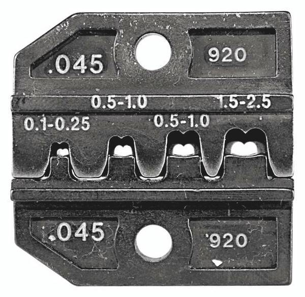 Rennsteig Werkzeuge Crimp-Einsatz 0,1 -2,5mm für Crimp-Systemzange 624 045 3 0 Crimpeinsatz Unisolierte Flachsteckverbinder  0.1 bis 2.5 mm²   Passend für Marke (Zangen) Rennsteig Werkzeuge PEW 12