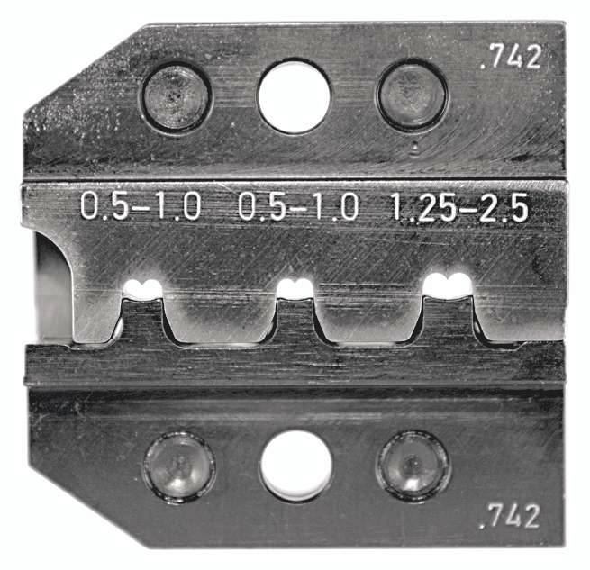 RENNSTEIG Crimpeinsatz Unisolierte Flachsteckverbinder 0.5 bis 2.5 mm² Rennsteig Werkzeuge 624 742 3