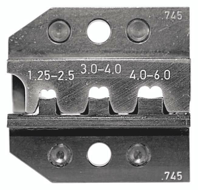 RENNSTEIG Crimpeinsatz Unisolierte Flachsteckverbinder 1.25 bis 6 mm² Rennsteig Werkzeuge 624 745 3