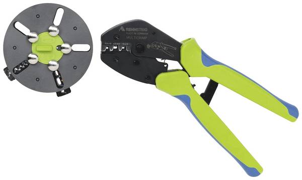 Rennsteig Werkzeuge Multicrimp mit Magazin 3tlg. 629 004 3 Crimpzange  Unisolierte Flachsteckverbinder, Isolierte Verbinder, Aderendhülsen 0.25 bis 6.0 mm² Inkl. Wechselmagazin