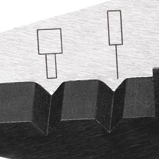 Zwei technische Zeichnungen eines Zahnrads: Links ein quadratisches Zahnrad, rechts ein rechteckiges Zahnrad. 3D-Draufsicht.