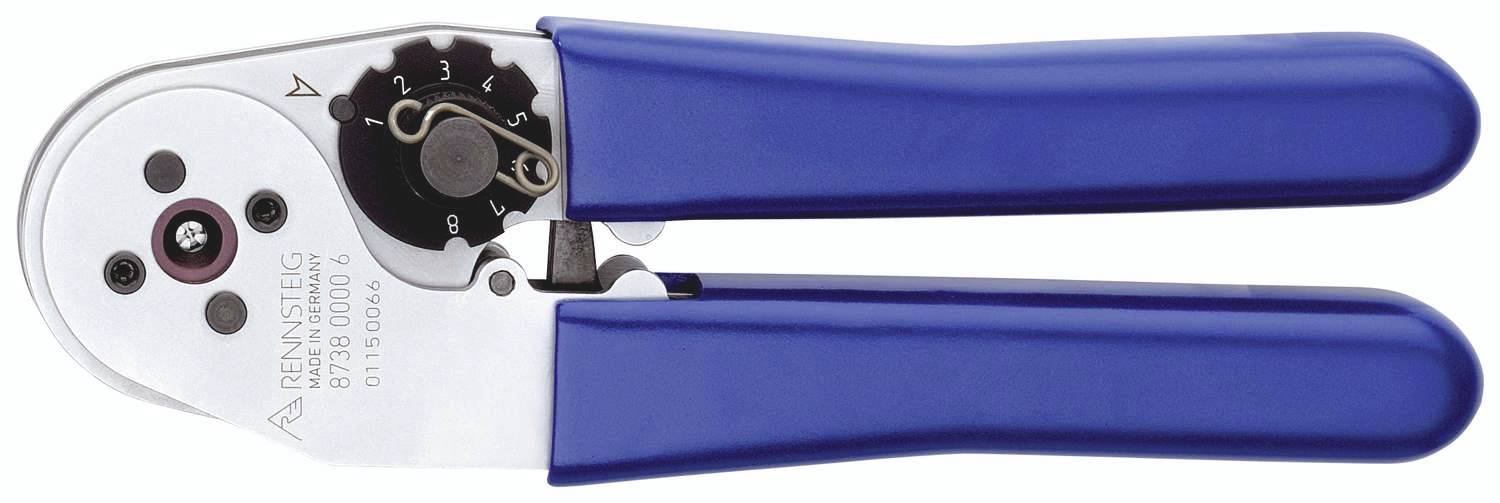 Rennsteig Werkzeuge Selector Crimp 8.73-8 8738 0000 6 Crimpzange Gedrehte Stift- und Buchsenkontakte 0.03 bis 0.56 mm²
