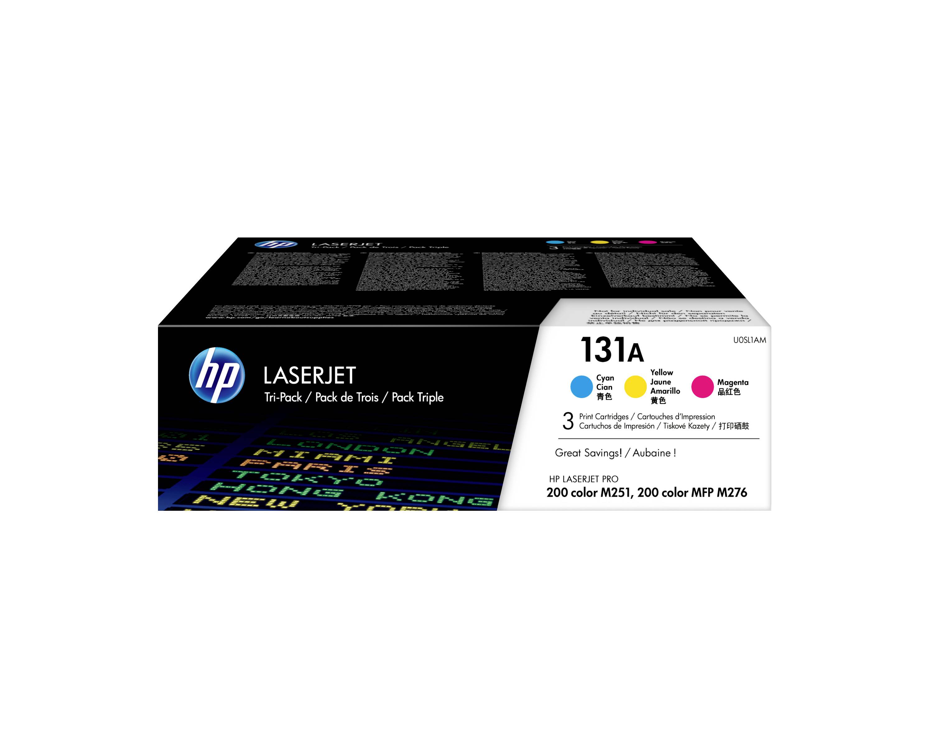 HP Toner 131A Original Kombi-Pack Cyan, Magenta, Gelb 1800 Seiten U0SL1AM
