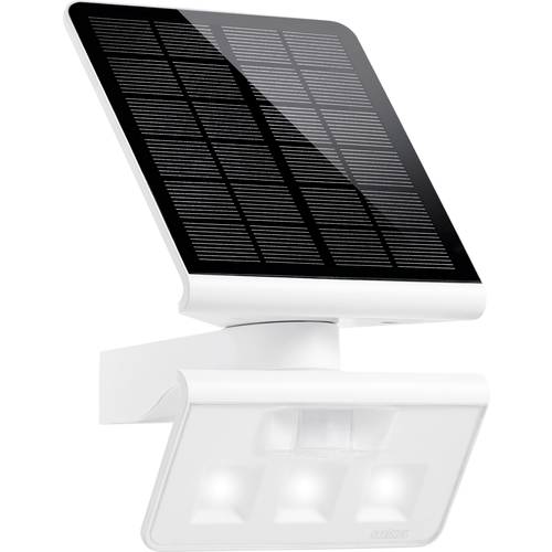Steinel LED Solarleuchte XSolar L-S weiß mit Bewegungsmelder Solar Außenwandleuchte Solar-Panel drehbar warmweiß