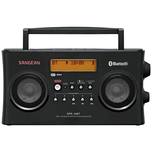 Thumbnail - Sangean DPR-26 BT Kofferradio DAB+, UKW AUX, Bluetooth® Akku-Ladefunktion Schwarz