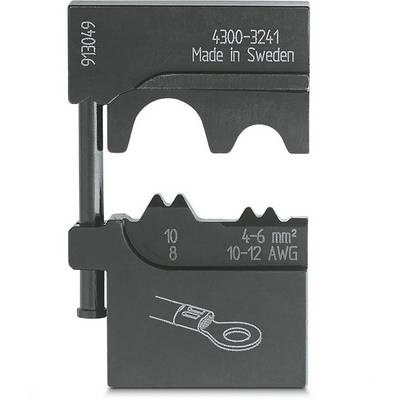 Crimpwerkzeug mit zwei Öffnungen für Kabelgrößen 4–6 mm² und 10–12 AWG, Aufschrift 'Made in Sweden'.