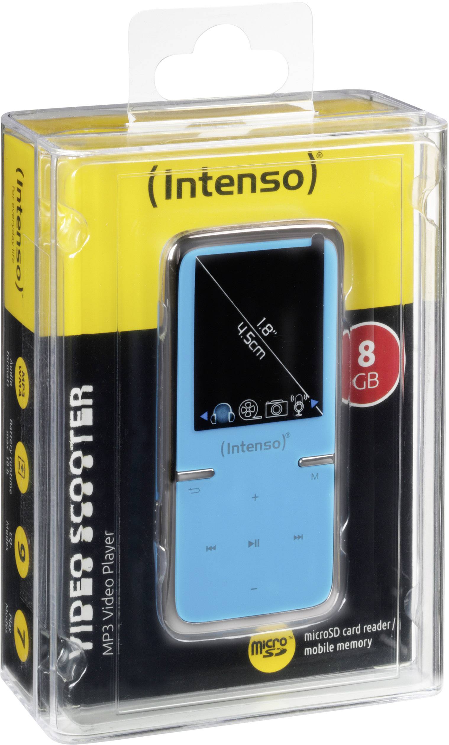 Intenso Video Scooter 8GB - MP3 Spieler - 8 GB - LCD - USB 2.0 - Blau - Kopfhörer enthalten-2